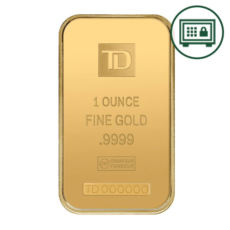 Image for 1 oz. TD Gold Bar - Secure Storage from TD Precious Metals